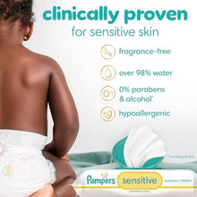 Load image into Gallery viewer, Pampers Swaddlers Disposable Baby Diapers Size 1, 198 Count with Sensitive Water Based Baby Wipes 4X Pop-Top Packs (336 Count)
