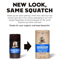 Load image into Gallery viewer, Men's Natural Deodorant - Aluminum-Free Deodorant from Dr. Squatch - Natural Deodorizer - made w/charcoal - Deodorant for Men - Smell fresh with Rainforest Rapids and Wood Barrel Bourbon (2 Pk)
