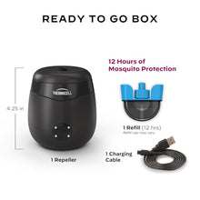 Load image into Gallery viewer, Thermacell Patio Shield E55 Mosquito Repellent E-Series Rechargeable Repeller; 20' Mosquito Protection Zone; Includes 12-Hour Repellent Refill; No Spray, Flame or Scent; Bug Spray Alternative
