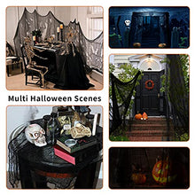 Load image into Gallery viewer, Yunfan 355" x 79" Halloween Creepy Cloth + Spider Web Halloween Decorations Outdoor Indoor Party Yard Spooky Backdrops Decor Supplies for Garden,Doorways,Haunted House,Windows,Home
