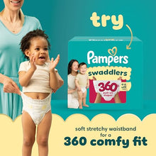 Load image into Gallery viewer, Pampers Swaddlers Disposable Baby Diapers Size 1, 198 Count with Sensitive Water Based Baby Wipes 4X Pop-Top Packs (336 Count)
