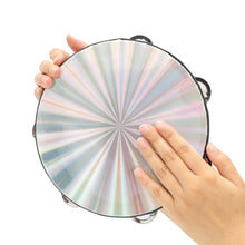 Load image into Gallery viewer, Tambourine 8 inch Radiant Hand Held Drum with Double Row Jingles Reflective Drum Musical Instrument for Church Adults KTV Party
