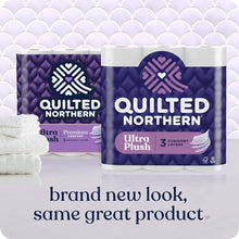 Load image into Gallery viewer, Quilted Northern Ultra Plush Toilet Paper, 24 Mega Rolls = 96 Regular Rolls, 3X Thicker*, 3 Ply Soft Toilet Tissue
