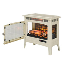Load image into Gallery viewer, duraflame Freestanding Electric Fireplace Stove Heater with 3D Flame Effect for 1,000 Sq. Ft. Room, Cream
