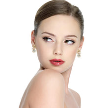 Load image into Gallery viewer, Pearl Earrings with 18k Gold Life Tree, 925 Sterling Needle &amp; Baroque Pearl Drop Earrings for Women
