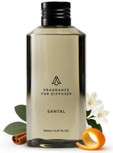 Load image into Gallery viewer, AromaPlan Hotel Scents Santal 5.07 Fl Oz (150ml), Home Luxury Aroma &amp; Hotel Fragrance Diffuser Oil- Hotel Diffuser Oil for Aromatherapy- USA Made, Bigger Bottle, Bolder Aroma &amp; Longer Lasting

