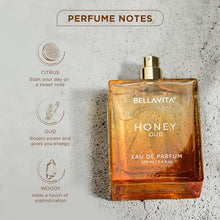 Load image into Gallery viewer, Honey Oud Eau de Parfum (3.4 fl. oz.) | Patchouli, Vanilla, Bergamot, Floral &amp; Spicy + Made with Clean &amp; Vegan Essentials Oils + Cruelty Free | Long-Lasting Fragrance
