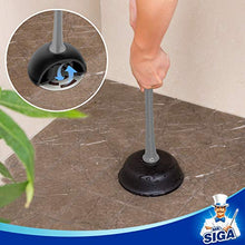 Load image into Gallery viewer, MR.SIGA Toilet Plunger and Bowl Brush Combo for Bathroom Cleaning, Gray, 1 Set

