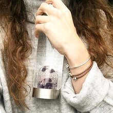 Load image into Gallery viewer, VitaJuwel ViA WELLNESS - Crystal Water Bottle with Amethyst, Rose Quartz &amp; Clear Quartz
