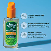 Load image into Gallery viewer, Murphy's Naturals Lemon Eucalyptus Oil Insect Repellent Spray | DEET-Free, Plant-Based | Mosquito and Tick Repellent for Skin + Gear | 4 Ounce Pump Spray | 2 Pack
