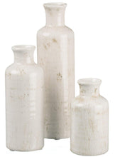 Load image into Gallery viewer, Sullivans White Ceramic Vase Set, Farmhouse Decor, Home Decorative Vase, Vases For Your Kitchen, Bedroom, Office, Living Room, Bathroom, &amp; Shelf Centerpiece Table Decorations (CM2333)
