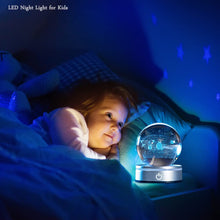 Load image into Gallery viewer, IFOLAINA 3D Solar System Crystal Ball Model Gift Space Astronomy Gift Planets Multicolor Universe Globe Ball Science Astrophysics Gift Night Light Kids Bedroom Adults Gift

