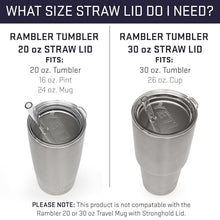 Load image into Gallery viewer, YETI Rambler 20 oz Replacement Lid with Straw
