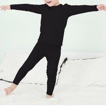 Load image into Gallery viewer, Girls Underwear Kids Thermal Underwears Toddler Winter Base Layer Long Johns Sets for Boys A Black Large (100) /3T-4T
