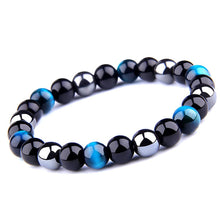 Load image into Gallery viewer, KIOMOY Triple Protection Bracelet For Protection Bring Luck And Prosperity Hematite Black Obsidian Tiger Eye Stone Bracelets (Stone-CS-CTB)
