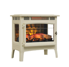 Load image into Gallery viewer, duraflame Freestanding Electric Fireplace Stove Heater with 3D Flame Effect for 1,000 Sq. Ft. Room, Cream
