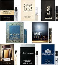 Load image into Gallery viewer, Men's Designer Fragrance Sampler (8 count)
