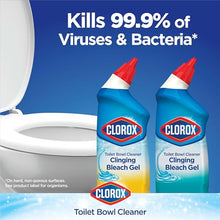 Load image into Gallery viewer, Clorox Toilet Bowl Cleaner, Clinging Bleach Gel, Ocean Mist - 24 Ounces, Pack of 2
