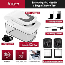 Load image into Gallery viewer, Fullstar Vegetable Chopper - Food Chopper - Onion Chopper - Vegetable Slicer &amp; Spiralizer - Veggie Chopper with Container - Kitchen Gadgets - Home Essentials - Kitchen Accessories (4 in 1, White)
