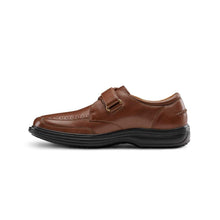 Load image into Gallery viewer, Dr. Comfort Frank Diabetic Shoes for Men - Leather Dress Shoes with Stitch - Therapeutic Formal Shoes, Bark 10.5 X-Wide (3E/4E)
