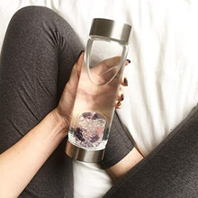 Load image into Gallery viewer, VitaJuwel ViA WELLNESS - Crystal Water Bottle with Amethyst, Rose Quartz &amp; Clear Quartz
