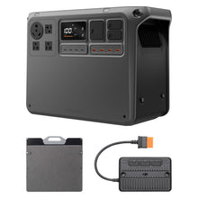 Load image into Gallery viewer, DJI Power 2000 Portable Power Station, Foldable Solar Panel, 2048Wh LFP Battery, 3000W Stable Output, 0-80% in 55 Mins, Enhanced Safety, Ultra-Quiet, Camping, Blackout, RV
