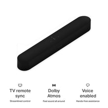 Load image into Gallery viewer, Sonos Beam Gen 2 - Black - Soundbar with Dolby Atmos
