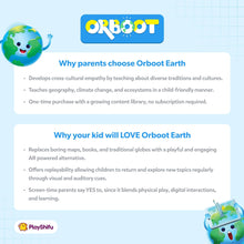 Load image into Gallery viewer, PlayShifu Globe for Kids– Orboot Earth: Interactive Kids Globe with 1000+ Facts on Animals, Places &amp; Monuments | Tech-Powered Learning Toy &amp; STEM Gift for Kids Ages 4–10
