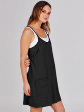 Load image into Gallery viewer, ANRABESS Women Athletic Dress Summer Tennis Workout Active Sports Mini Romper Dress Built in Shorts Travel Vacation Clothes Black Medium
