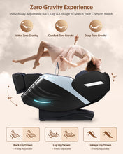 Load image into Gallery viewer, RELX Massage Chair Full Body, 20 Modes Zero Gravity SL-Track Shiatsu Massage Chair Built-in Heat System, Airbag Massage with Body Scan, Deep Yoga Stretch, Calfrest Extension and AI Control(Black)
