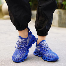 Load image into Gallery viewer, GLYGML Kids Running Shoes for Boys Girls Slip On Walking Tennis Sneakers Sports Athletic Non Slip Breathable Lightweight Fashion Royal Blue Size 3
