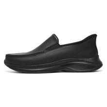 Load image into Gallery viewer, HEEZ Men's Platform Loafers Casual Slip On Shoes Lightweight Comfortable Business Office Walking Shoes Black
