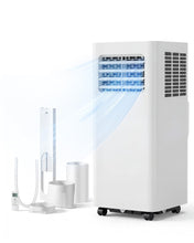 Load image into Gallery viewer, Feelfunn 8000 BTU Portable Air Conditioner, 3-in-1 Cools 350 Sq.Ft, Quiet AC with Fan &amp; Dehumidifier, LED Display, Remote, 24H Timer, Window Kit, for Bedroom/Office/Dorms
