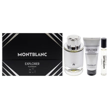 Load image into Gallery viewer, Mont Blanc Explorer Platinum Set 3.4oz EDP &amp; .25oz EDP &amp; 3.4oz SG
