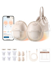 Load image into Gallery viewer, eufy Security Heated Breast Pump S1, Hands-Free Breast Pump with Industry-Leading HeatFlow Tech, App-Controlled OptiRhythm, 300 mmHg Strong Suction, Leakproof, Slim and 46 dB Quiet for in-Bra Use
