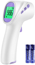 Load image into Gallery viewer, Forehead Thermometer for Adults, Kids &amp; Babies, No-Touch Digital Thermometer with LCD Backlight Display, Fever Alarm and 1s Instant Reading - Purple
