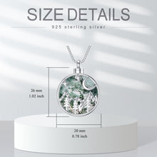 Load image into Gallery viewer, WINNICACA Mountain Range Cremation Jewelry for Ashes Moss Agate Crystal Urn Necklace for Women Mountian Range Memorial Jewelry Gifts
