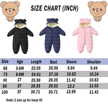 Load image into Gallery viewer, Ilyboz Infant Toddler Snowsuit Cute Baby Bear Suit Newborn Winter Coat Warm Hooded Jumpsuit for Boys Girls

