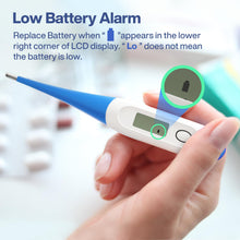Load image into Gallery viewer, Boncare 10 Seconds Oral Thermometer for Adults and Kids - Accurate &amp; Safe Rectal Thermometer for Baby with Fever Alarm, Digital Thermometer (Light Blue)

