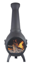 Load image into Gallery viewer, The Blue Rooster Prairie Chiminea Outdoor Fireplace - Wood Burning Cast Aluminum Deck or Patio Firepit
