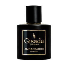 Load image into Gallery viewer, Gisada Switzerland Mens Eau De Parfum Fragrance, Perfume + Cologne for Men (Fresh Citrus, Fruity, Floral, Spicy, Warm + Woody) Ambassador Intense, 100mL/3.3oz
