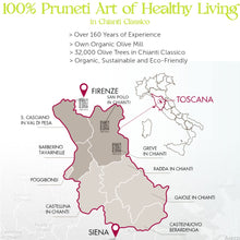 Load image into Gallery viewer, Pruneti Frantoio - Robust Organic 2023-24 Early Harvest Italian Olive Oil Extra Virgin from Tuscany, Italy - Polyphenol Rich 500+ mg/kg, Gold Winner, First Cold Pressed - 16.9 fl oz

