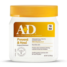 Load image into Gallery viewer, A+D Original Diaper Rash Ointment Prevents &amp; Treats Diaper Rash, Moisturizing Skin Protectant with Vitamins A &amp; D, Healing Skin Ointment for Dry and Cracked Skin 16 oz
