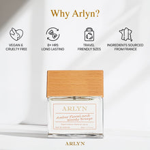 Load image into Gallery viewer, ARLYN Amber Floral and Woody Breeze Eau De Parfum, Perfume for Men &amp; Women, Luxury Fragrance - Vegan, Cruelty-Free, and Eco-Conscious (1.7oz / 50ml)
