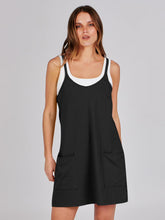 Load image into Gallery viewer, ANRABESS Women Athletic Dress Summer Tennis Workout Active Sports Mini Romper Dress Built in Shorts Travel Vacation Clothes Black Medium
