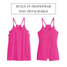 Load image into Gallery viewer, ANRABESS Women Athletic Dress Summer Tennis Workout Active Sports Mini Romper Dress Built in Shorts Travel Vacation Clothes Hot Pink Medium
