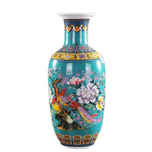 Load image into Gallery viewer, ufengke Jingdezhen Large Ceramic Floor Vase,Flower Vase Handmade Home Decorative Vase,Height 18.11"(46cm),Blue
