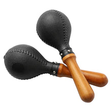 Load image into Gallery viewer, Percussion Maracas Pair of Shakers Rattles Sand Hammer Percussion Instrument with ABS Plastic Shells and Wooden Handles for Live Performances and Recording Sessions
