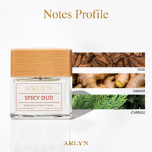 Load image into Gallery viewer, ARLYN Spicy Oud Eau De Parfum Inspired by T. Ford Oud Wood, Perfume for Men, Luxury Fragrance - Vegan, Cruelty-Free, and Eco-Conscious (1.7oz / 50ml)

