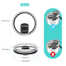 Load image into Gallery viewer, 30 oz Tumbler Lid, Replacement Lids Compatible for YETI 30 oz Tumbler, 14 oz Mug and 35 oz Straw Mug, 2 Pack Travel Spill Proof Cup Lids Covers with Magnetic Slider Switch, BPA Free
